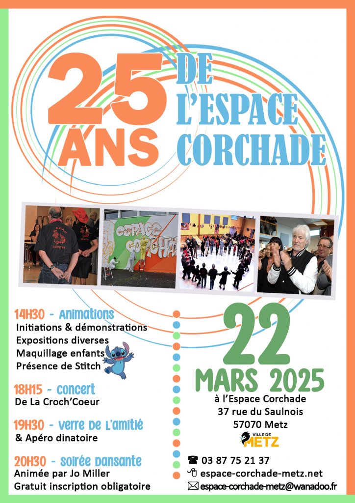 Affiche des 25 ans de l'Espace Corchade